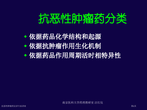 抗恶性肿瘤药宣讲专家讲座