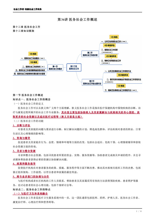 社会工作者-初级社会工作实务 第十三章医务社会工作