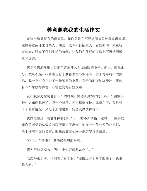 善意照亮我的生活作文