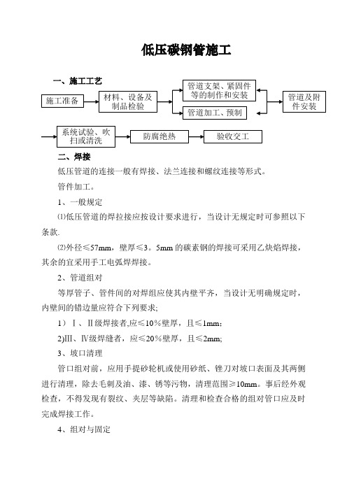 低压碳钢管施工