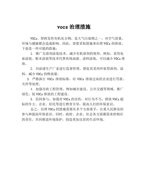 vocs治理措施