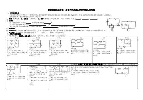 伏安法测电阻专题