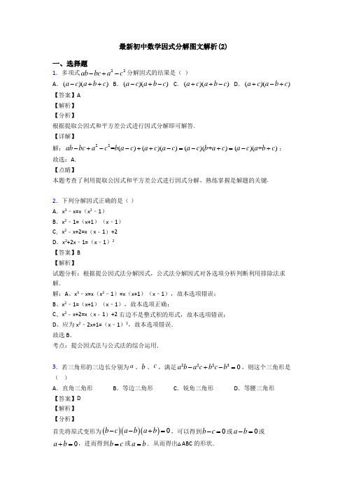 最新初中数学因式分解图文解析(2)