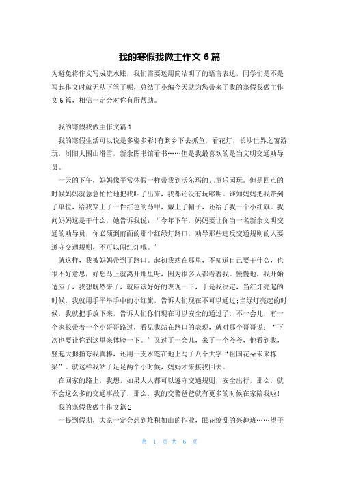 我的寒假我做主作文6篇