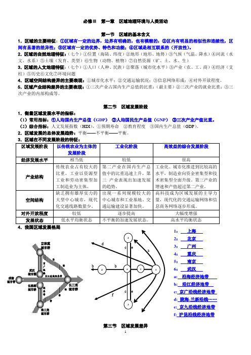 必修三会考复习提纲