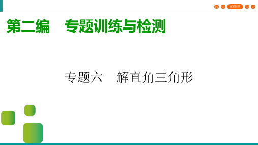 中考数学二轮专题指导第2编 专题6三角函数的应用