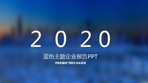 2020蓝色主题企业报告PPT