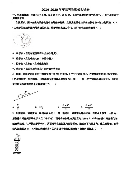 北京市崇文区2021届高考物理教学质量检测试题