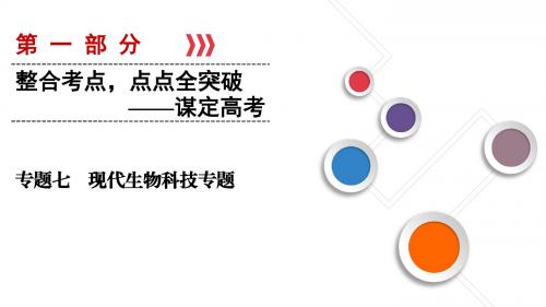 2018高考生物大二轮复习第01部分专题21基因工程和细胞工程课件