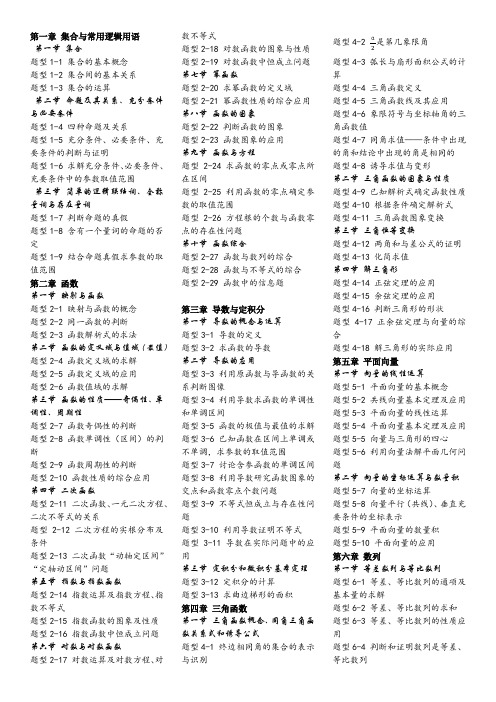 (完整word版)高考数学题型归纳完整版