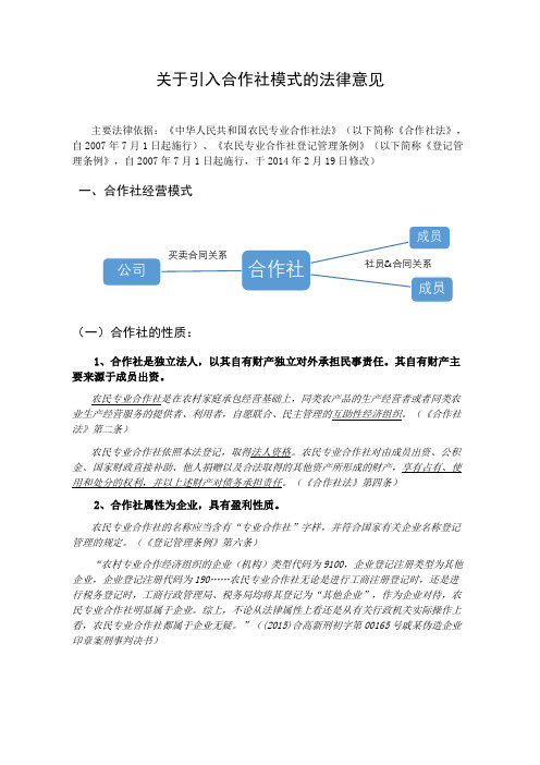 合作社相关法律整理