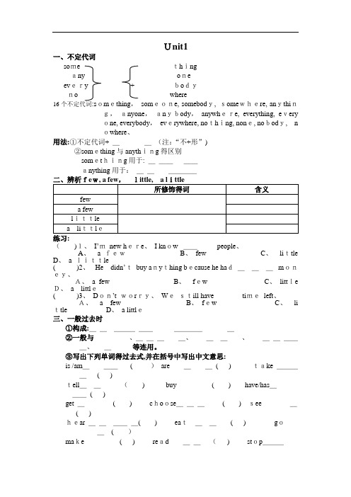 unit1-unit4语法总结