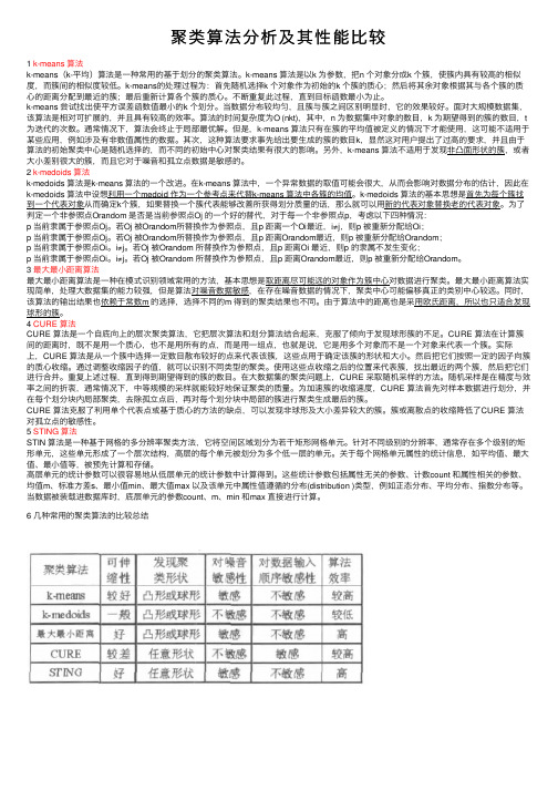 聚类算法分析及其性能比较