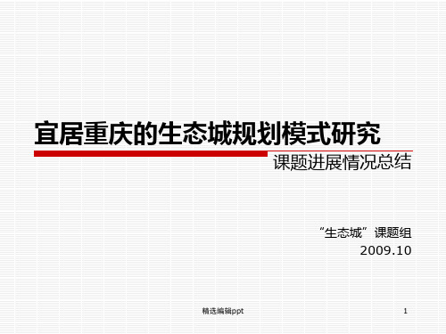 生态城研究报告ppt课件