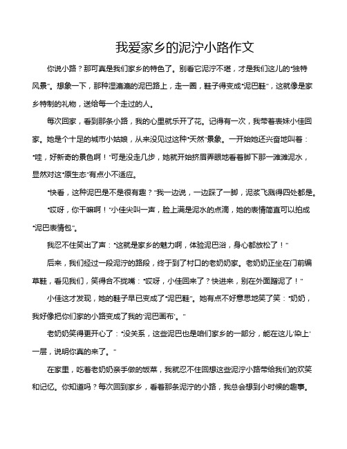 我爱家乡的泥泞小路作文