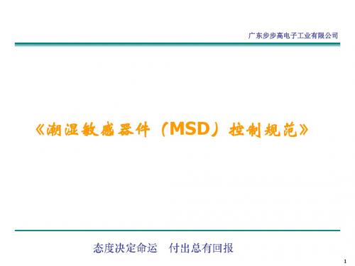 MSD控制规范培训教材(ppt43张)