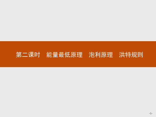 化学选三物质结构与性质课件：1.1.2能量最低原理泡利原理洪特规则