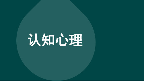 自考00471认知心理精讲知识考点汇总