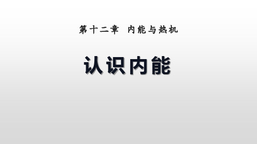 粤沪版物理九上12.1认识内能