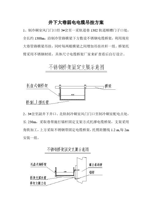 井下弱电电缆吊挂方案