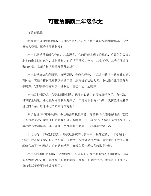 可爱的鹦鹉二年级作文