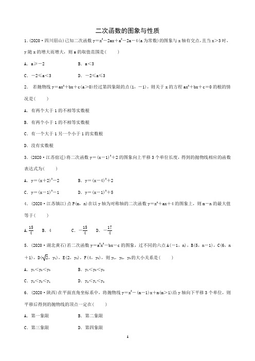 2022中考数学习题集锦—二次函数含答案