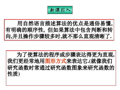 程序框图与算法的基本逻辑结构顺序结构(新上课) (1)