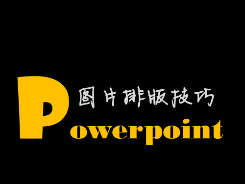 图片排版技巧 PPT课件