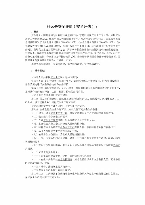 什么是安全评价