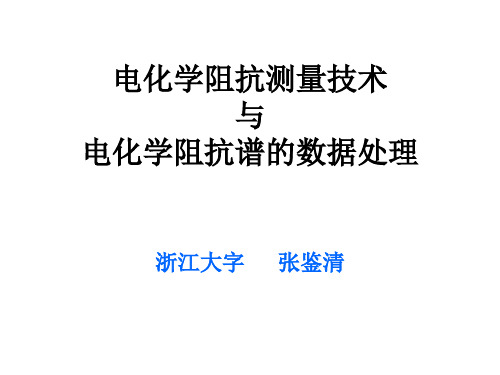 电化学阻抗测量技术与阻抗谱的数据处理