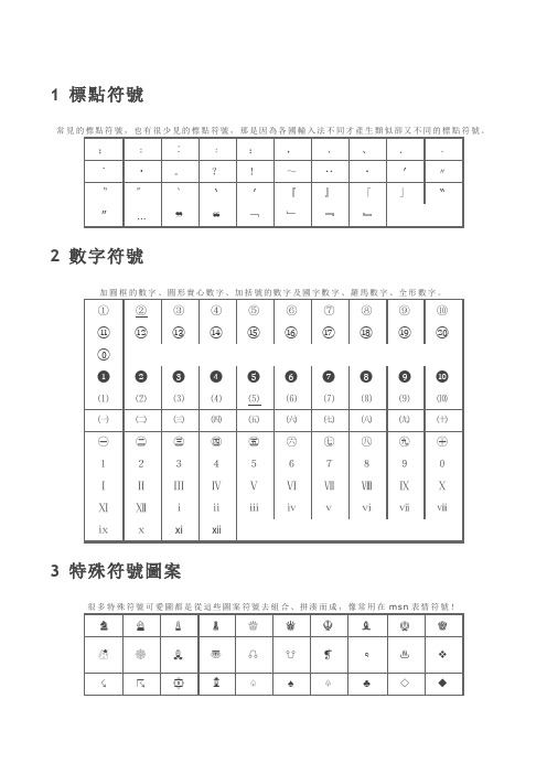 非常实用的特殊字符