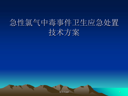 急性氯气中毒事件卫生应急处置技术方案ppt课件