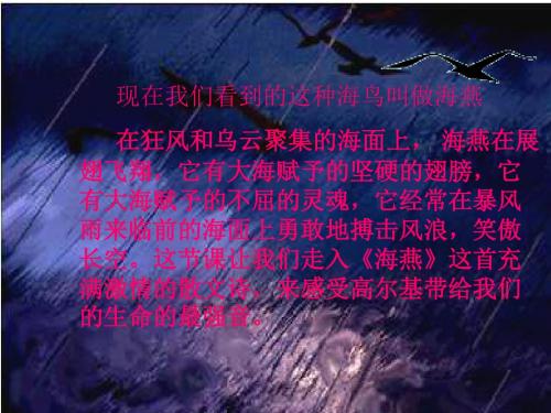 高尔基《海燕》ppt课件