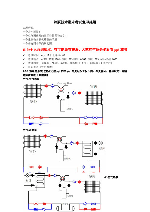 《热泵技术》期末考试复习资料.doc