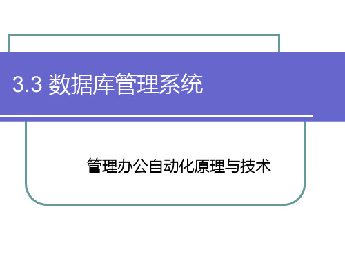 数据库管理系统 PPT课件