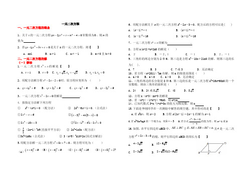 《一元二次方程》题型梳理