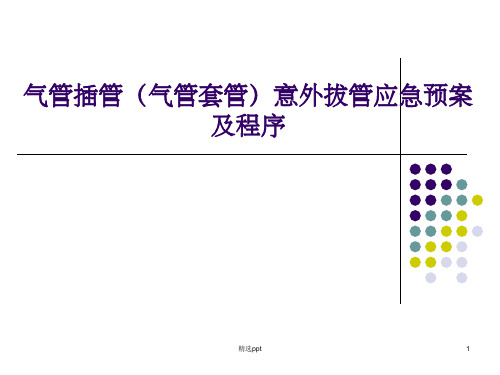 气管插管(气管套管)意外拔管应急预案及程序PPT课件