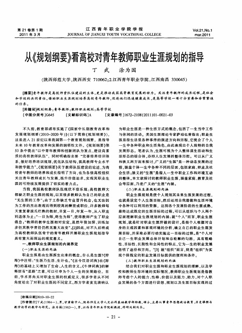 从《规划纲要》看高校对青年教师职业生涯规划的指导