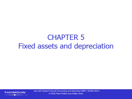 CHAPTER 5 Fixed assets and depreciation