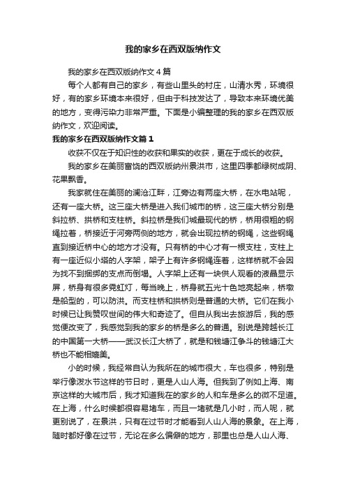 我的家乡在西双版纳作文4篇