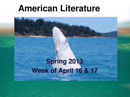 American Literature Lesson 7 Moby Dick and Symbols