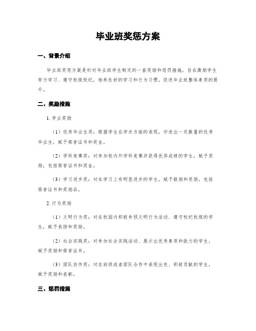 毕业班奖惩方案