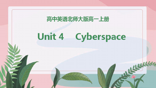 高中英语北师大版高一上册《Unit4cyberspace》课件