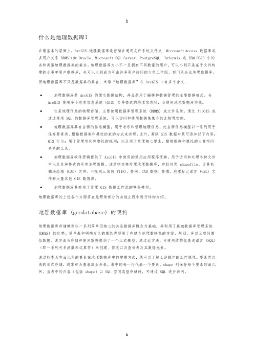 Arcgisserver10(地理数据库(geodatabase)概述)