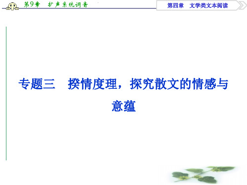 《卓越学案》高考语文(全国)二轮复习方略课件：第4章 文学类文本阅读 二专题三