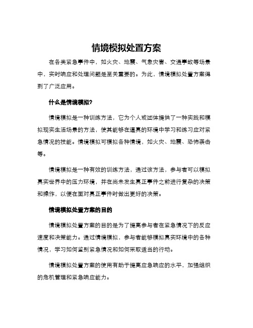 情境模拟处置方案