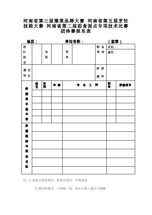 河南省第三届豫菜品牌大赛河南省第五届烹饪.