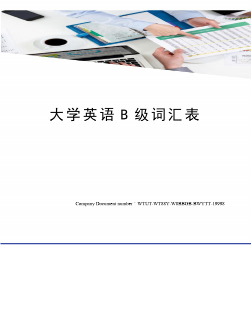 大学英语B级词汇表