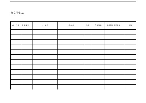 一体化记录清单
