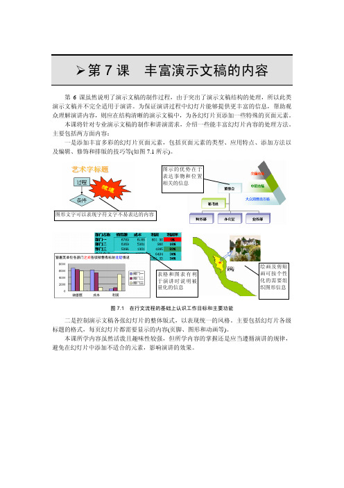 丰富演示文稿的内容